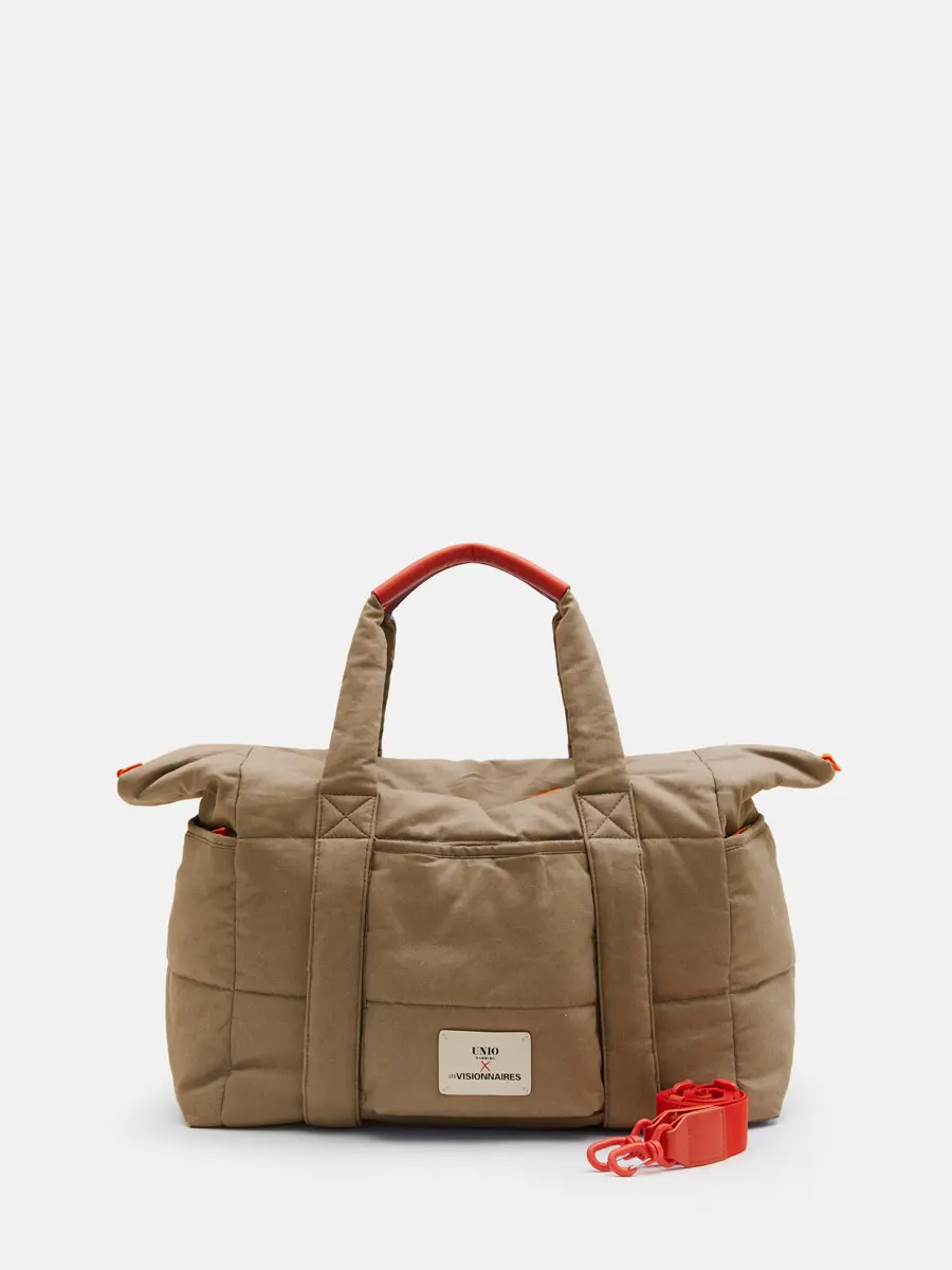 TRAVEL BAG CANVAS - toast 11006